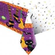 Spooky Boots Halloween Plastic Tablecover